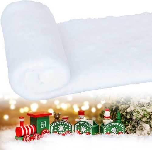 Hifunwu Christmas Snow Blanket - Thick White Soft Fake Snow Cover for Holiday Decor | 8x3 ft