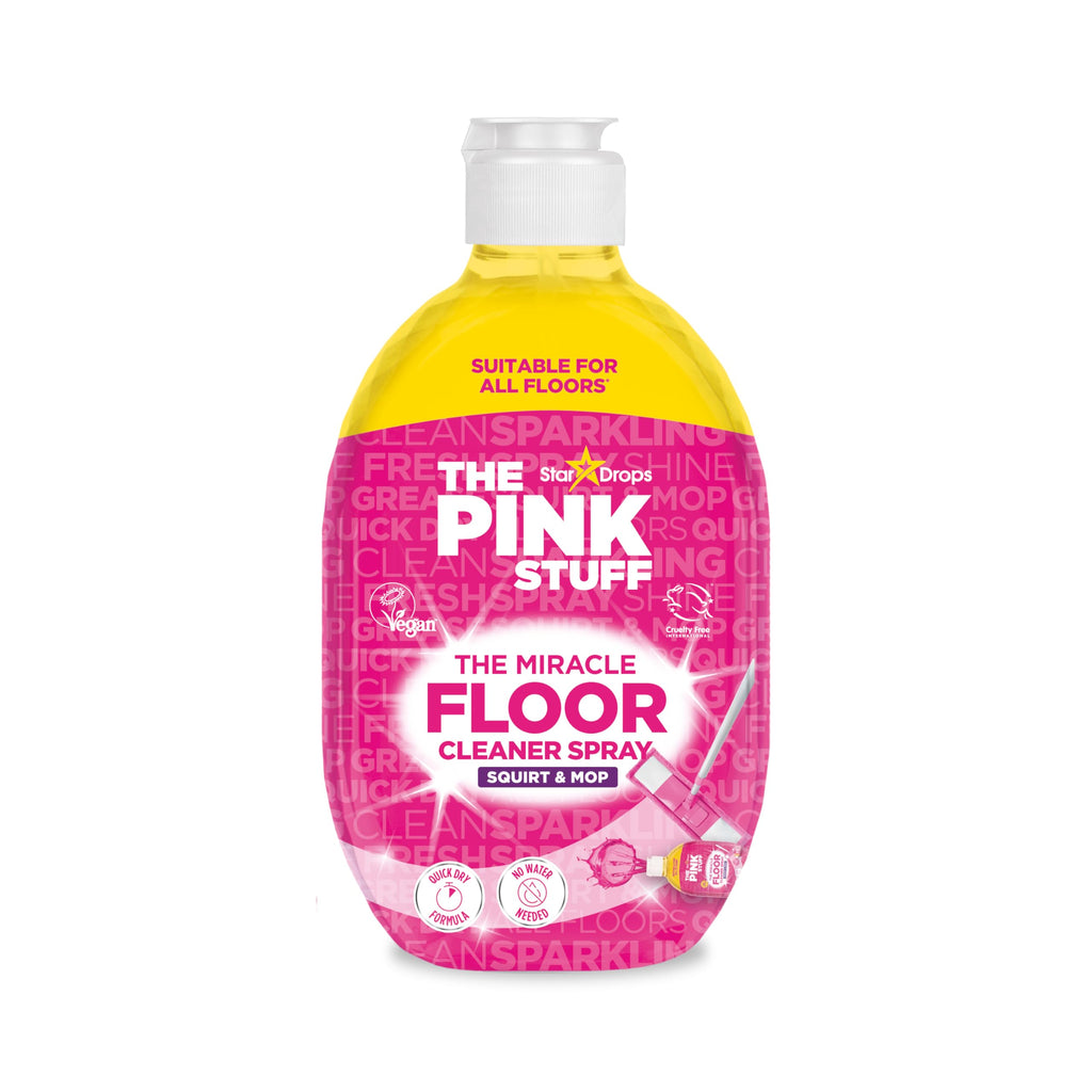 Stardrops The Pink Stuff The Miracle Floor Cleaner Spray – Squirt & Mop Formula for Sparkling Clean Floors – Fast Drying, Streak-Free Finish, Fresh Fragrance, 25.3 fl oz