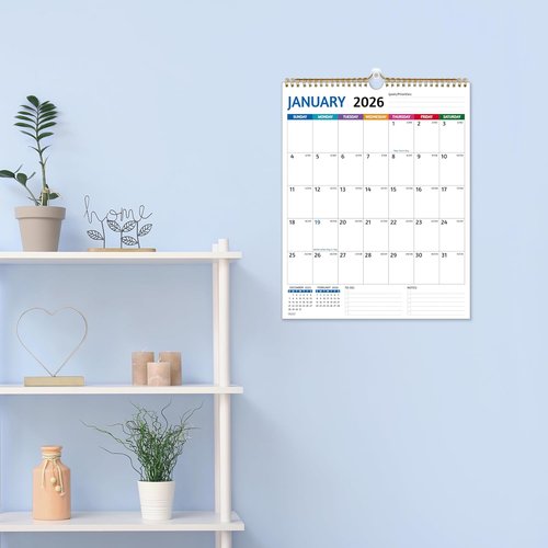2026-2027 Wall Calendar by [Brand Name] - Large Blocks, Thick Paper, 11.5 x 14.5 In | Perfect for Organizing Holidays & Notes