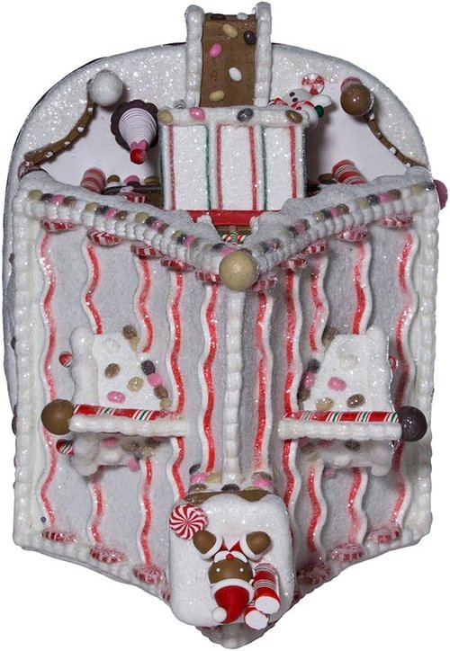 Kurt Adler 12-Inch Lighted Gingerbread House | Festive Holiday Decor for Christmas