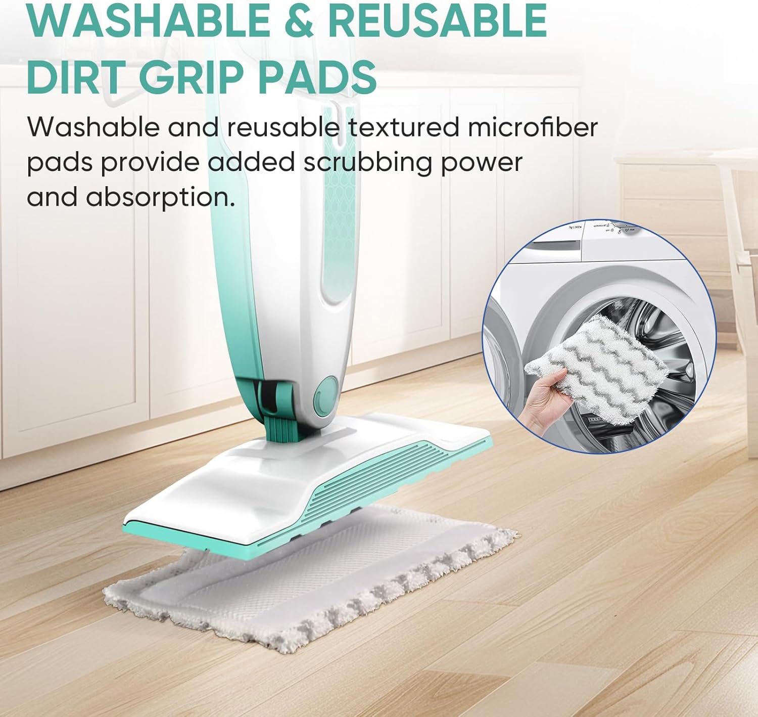 Skiennix Steam Mop Replacement Pads - 6 Pack for Shark S1000, S2001 & More | High Absorbency & Durability