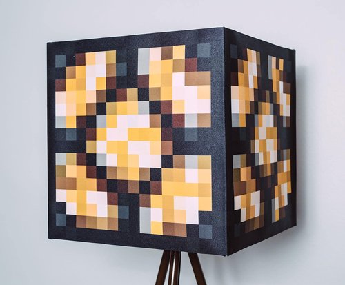 Minecraft Glowstone Tripod Floor Lamp | LED Light, Standing Lamp for Living Room | Home Decor Accessories and Room Essentials | Official Video Game Collectible | 62 Inches Tall