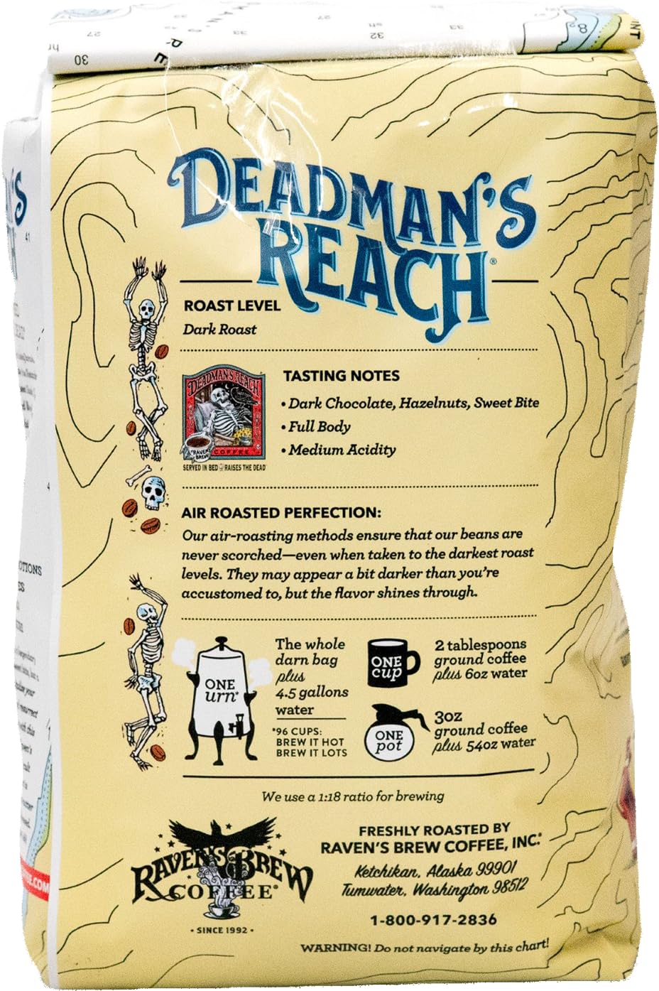 Raven's Brew Coffee High Caffeine Coffee Dark Roast Whole Bean – Deadman's Reach 2lb