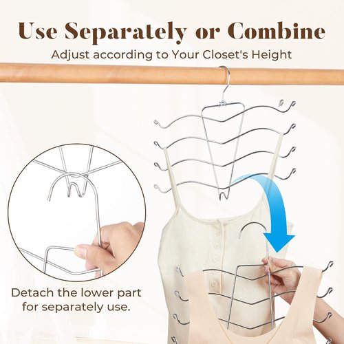HOUSE DAY Bra Hangers - Space-Saving Closet Organizer for Bras, Camisoles & Accessories | 2 Pack