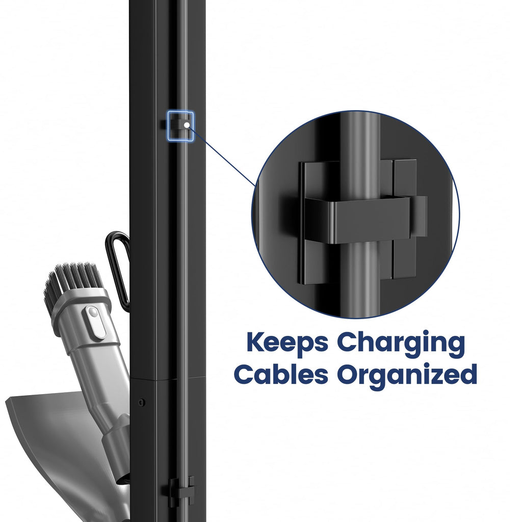 pickpiff Vacuum Cleaner Stand Compatible with Dyson V15, V12, V11, V10, V8, V7, V6 & G5 – Freestanding Holder with Accessory Storage, No Drilling Required, Easy Installation