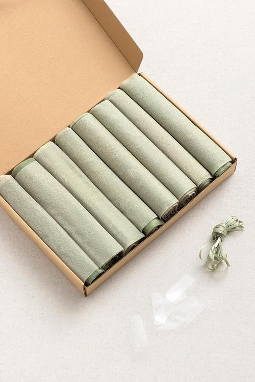 Ling's Moment Wedding Chair Sashes - Wrinkle-Free Draping Fabric in Sage & Milky Green | 16 Pcs for Ceremony & Reception Decor