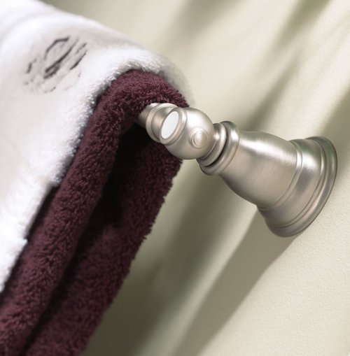 Moen YB5418BN Kingsley 18 inch Single Towel Bar, Brushed Nickel