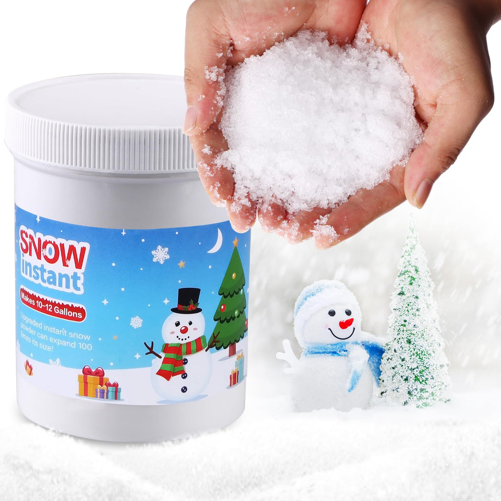 Youdaju Instant Snow Fake Snow Powder Makes 12 Gallons of Artificial Snow Instant Snow Powder Instant Snow Packets Magic Snow for Winter Decoration Holiday Wedding Festival Market Fairy House Decor
