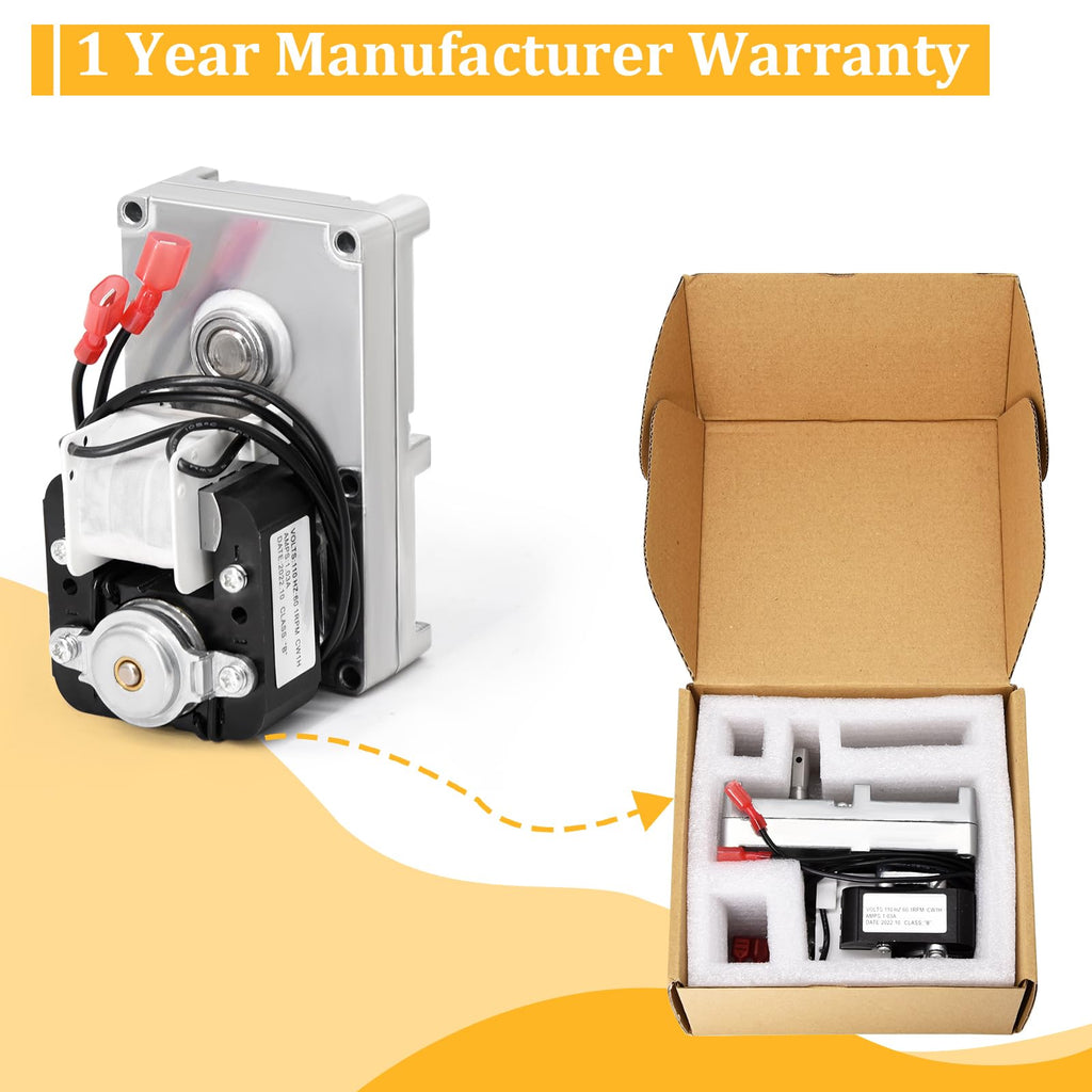 Replacement Auger Motor for Napoleon NPS45, NPS40, NPI45, NPS 45, NPI40, Timberwolf TPS35, TPI35 Pellet Stoves, NPAM Auger Motor for Napoleon Pellet Stove W435-0009 W435-0048 1RPM Clockwise W/Hole