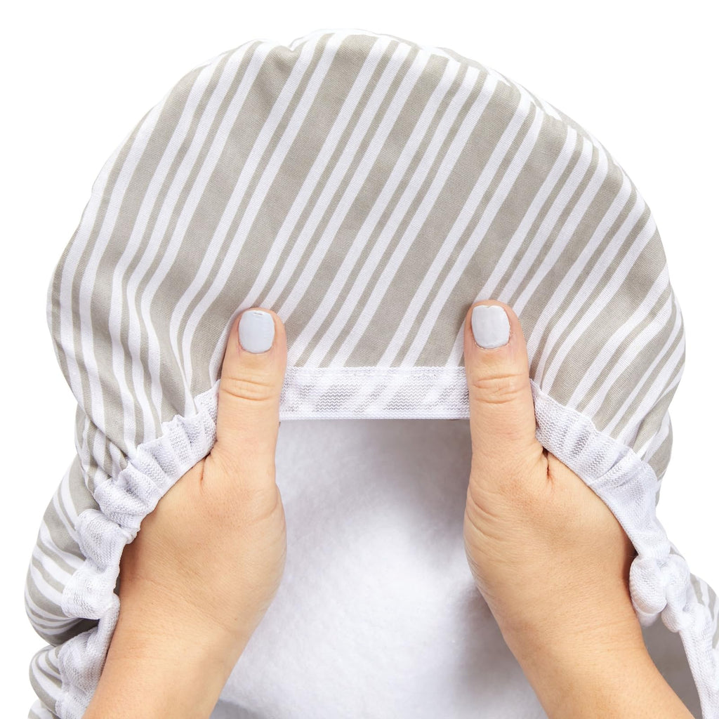 Juvale Ironing Board Cover & Pad - Secure Drawstring Fit for Iron Board Cover with Padding - Extra-Thick Foam for Pressing Pad - 15 x 54 in, Grey Stripe