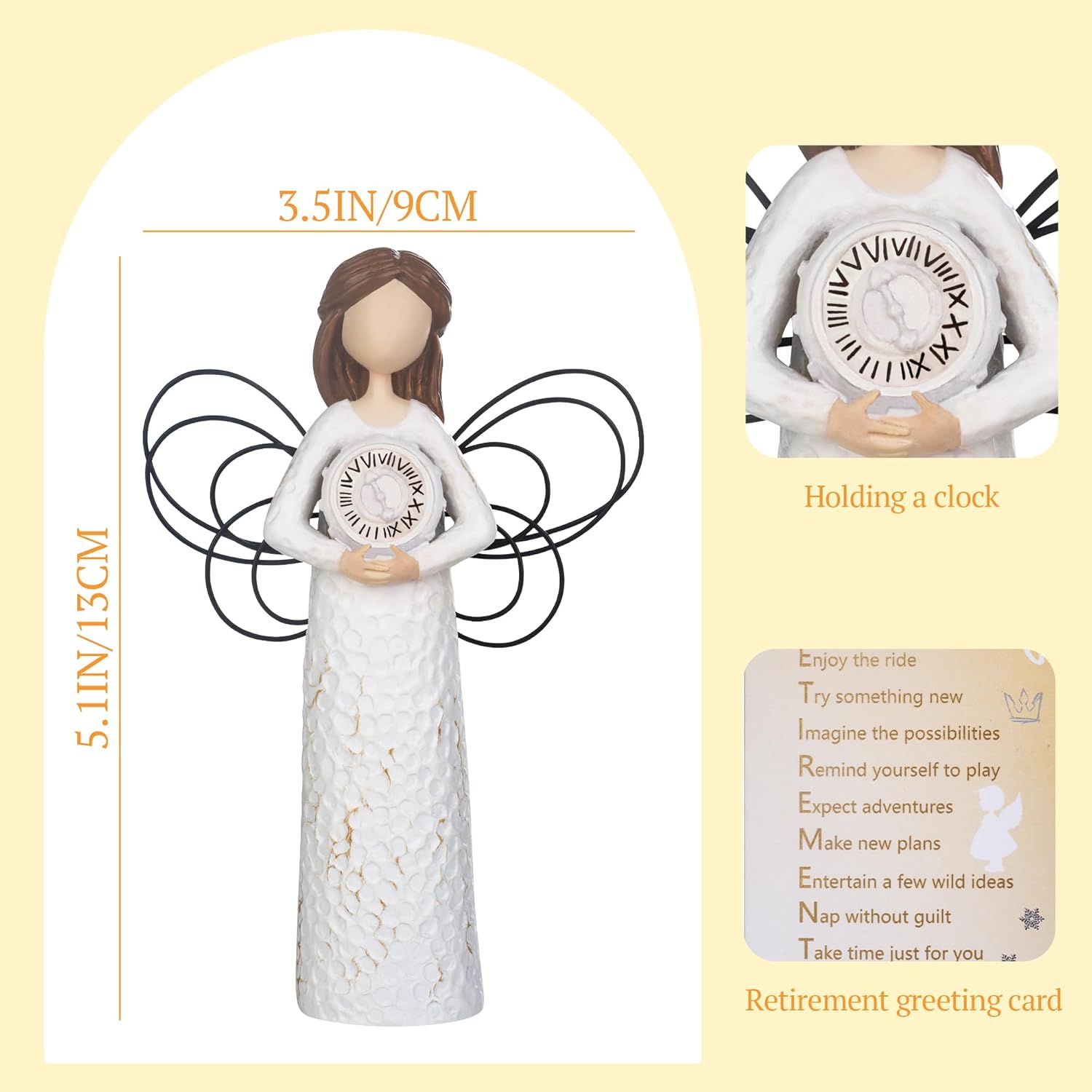 Retirement Gifts Angel for Women - Hand-Painted Figurine | Perfect Celebratory Gift for Coworkers & Friends