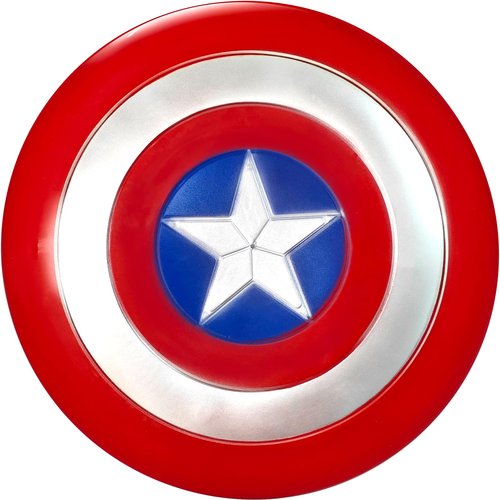 YMMAALE 12 Inch Captain Round Shield,Superhero Shield Prop Role Play Toy,Halloween Cosplay Shield for Birthday Gift,Party Decoration