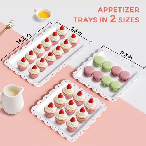 12Pcs Dessert Table Display Set, Cupcake Stand, 3-Tier Cup Cake Tower Stands & 2-Tiered Cake Holder, Treat Food Platters Serving Trays for Tea Party, Baby Shower, Bridal, Wedding, Birthday, Plastic