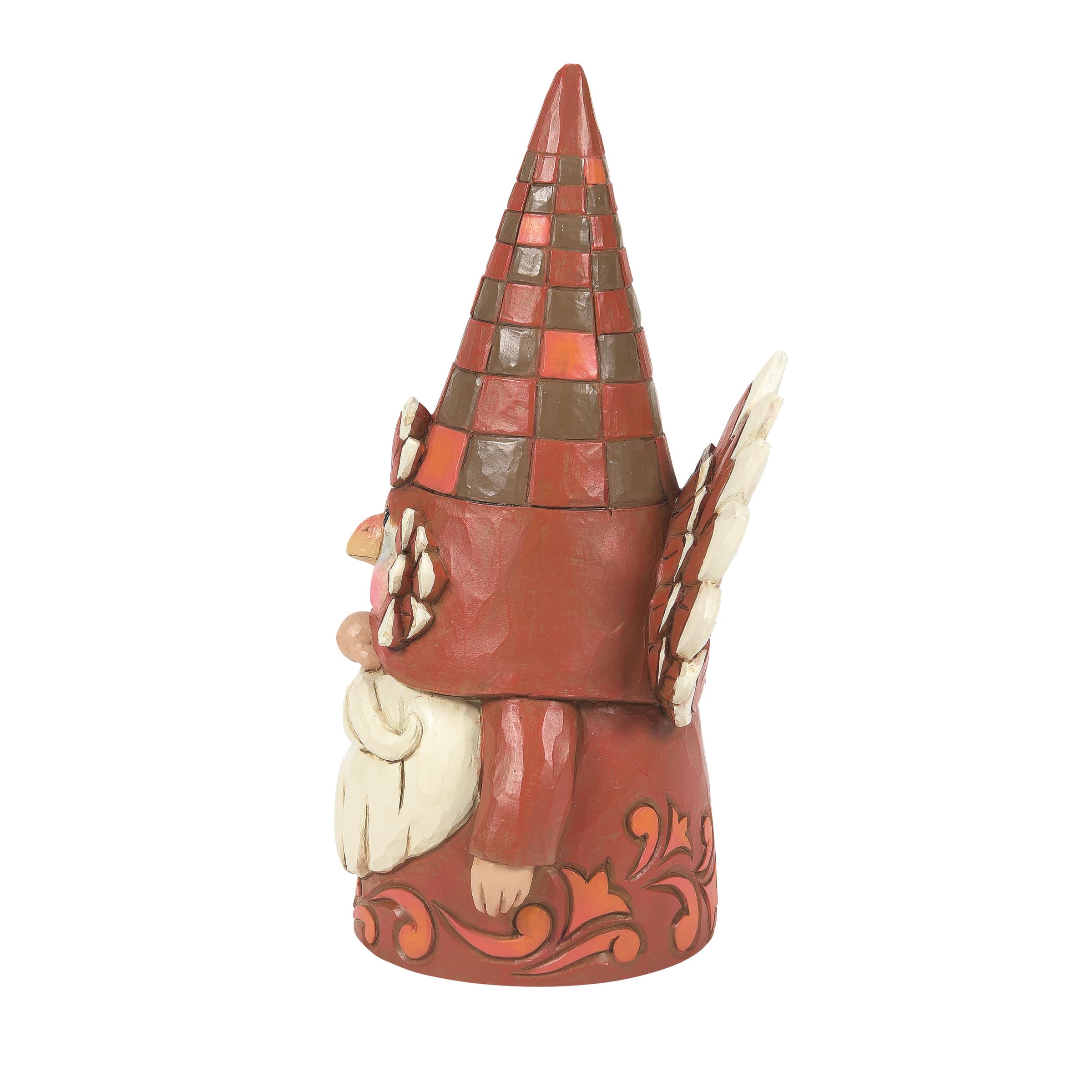 Enesco Jim Shore Heartwood Creek Harvest Turkey Gnome Gobble Figurine- Stone Resin Hand Painted Crafted Collectible Gnomes Mini Figurines Thanksgiving Home Decor Statue, 6.3 Inch