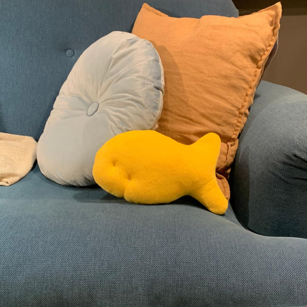 Snack Plushies Cheddar Fish Cracker Plush Toy – 10” Soft & Huggable Stuffed Animal Pillow – Cute Snack-Inspired Cuddly Gift for Kids & Adults