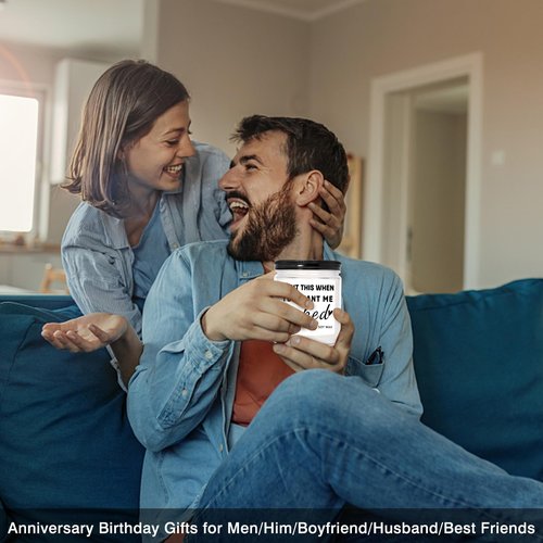 Homsolver Gifts for Him Boyfriend Husband Men, Funny Birthday Anniversary Christmas Valentines Romantic Gifts for Him, Boyfriend, Husband, Naughty Unique Lavender Candle