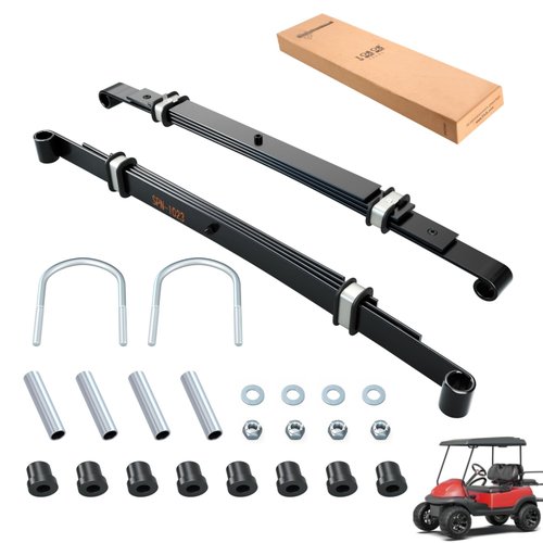 10L0L 4 Leaf Club Car Precedent Heavy Duty Rear Leaf Spring Kit for Precedent Gas & Electric 2004-Up OEM 102509301,102513001, with U Bolt and Bushings & Sleeves