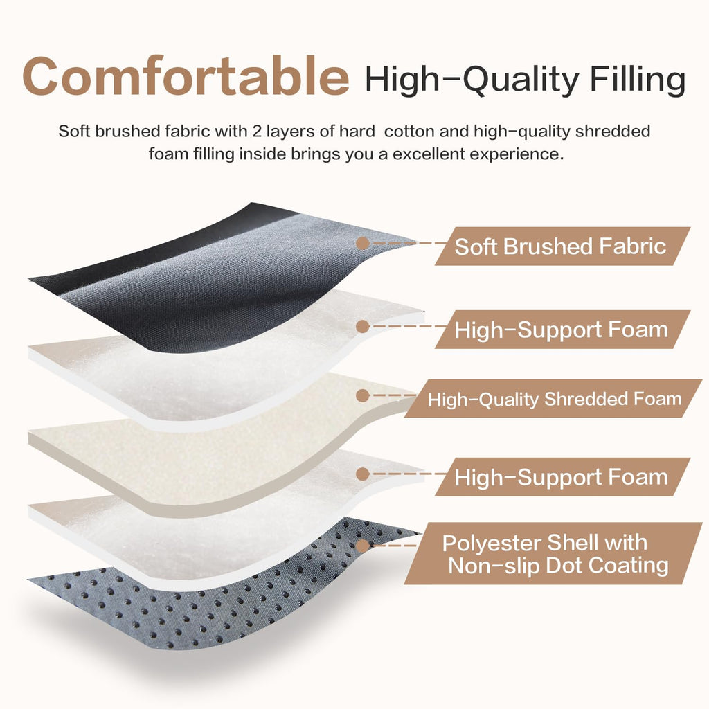 SAPHREAS Japanese Futon Mattress Floor Mattress Twin, Foldable Roll Up Bed Mattress Topper with Elastic Straps, Tatami Mat Sleeping Pad for Camping, Grey