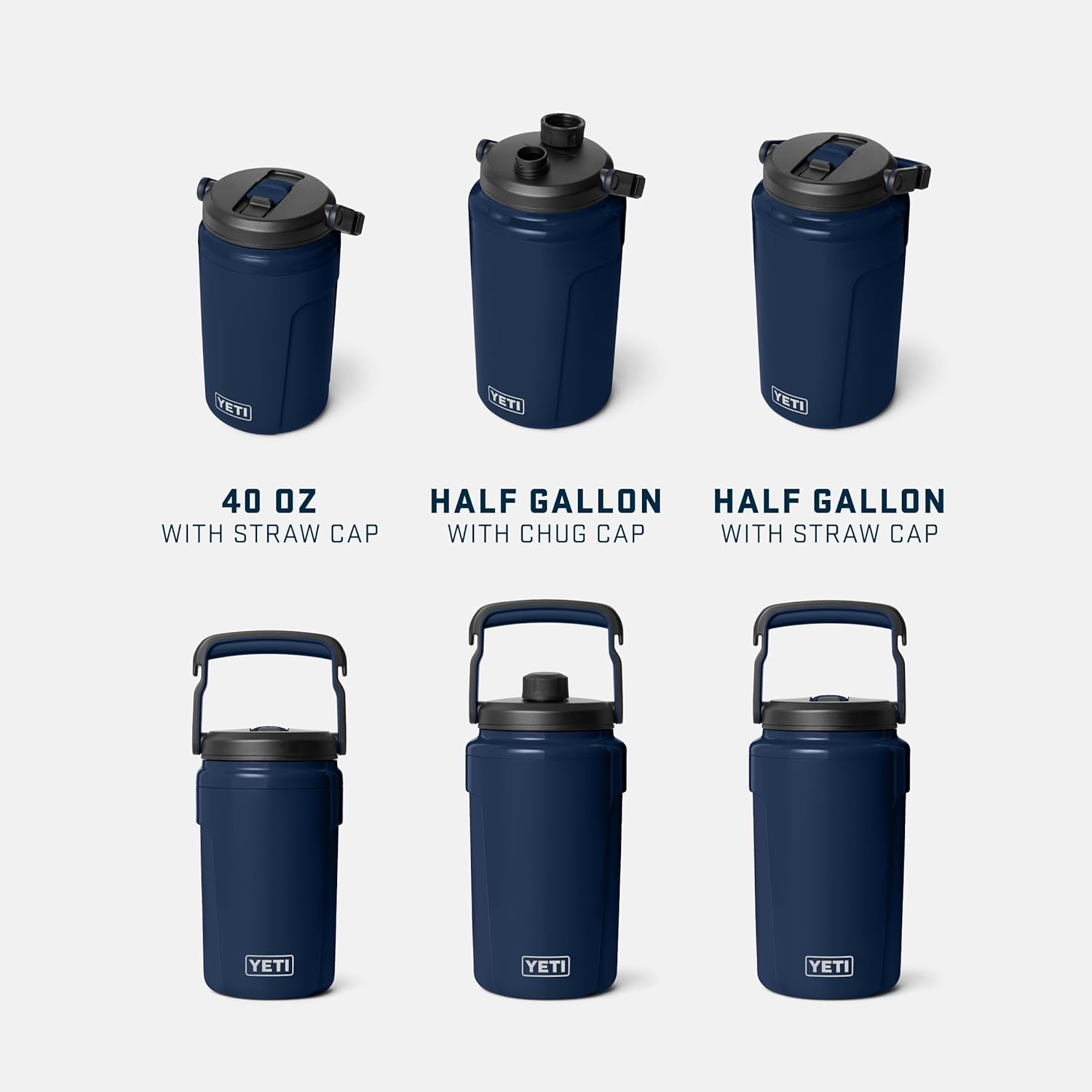 YETI Silo Half Gallon Insulated Water Jug - Leakproof Sports Bottle with Straw Cap & Fence Hook - Ice-Cold Drinks, Rescue Red