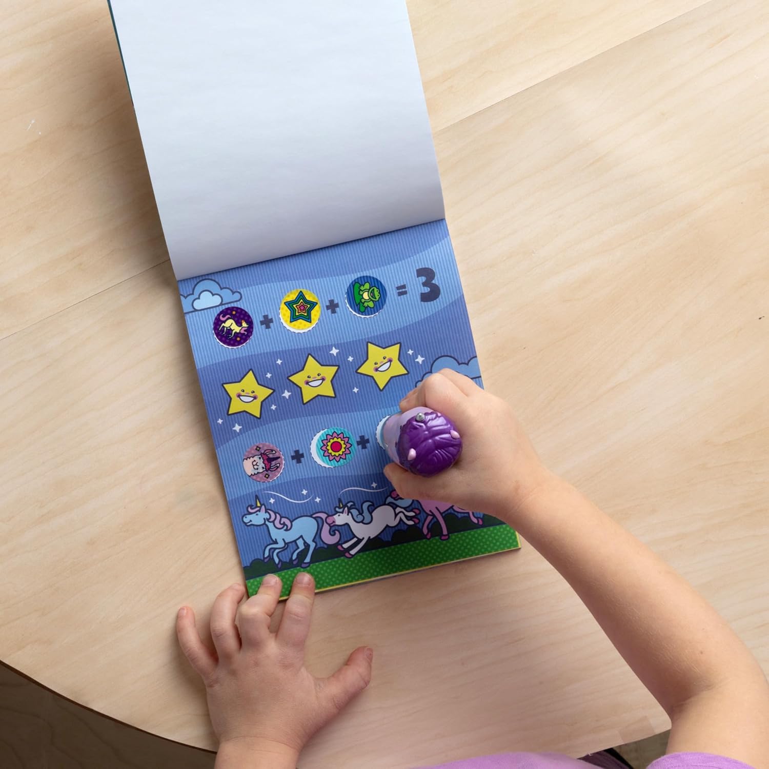 Melissa & Doug Sticker Wow!™ Activity Pad - 24 Pages with 300 Stickers | Arts & Crafts Fidget Toy - Purple Unicorn for Kids Ages 3+