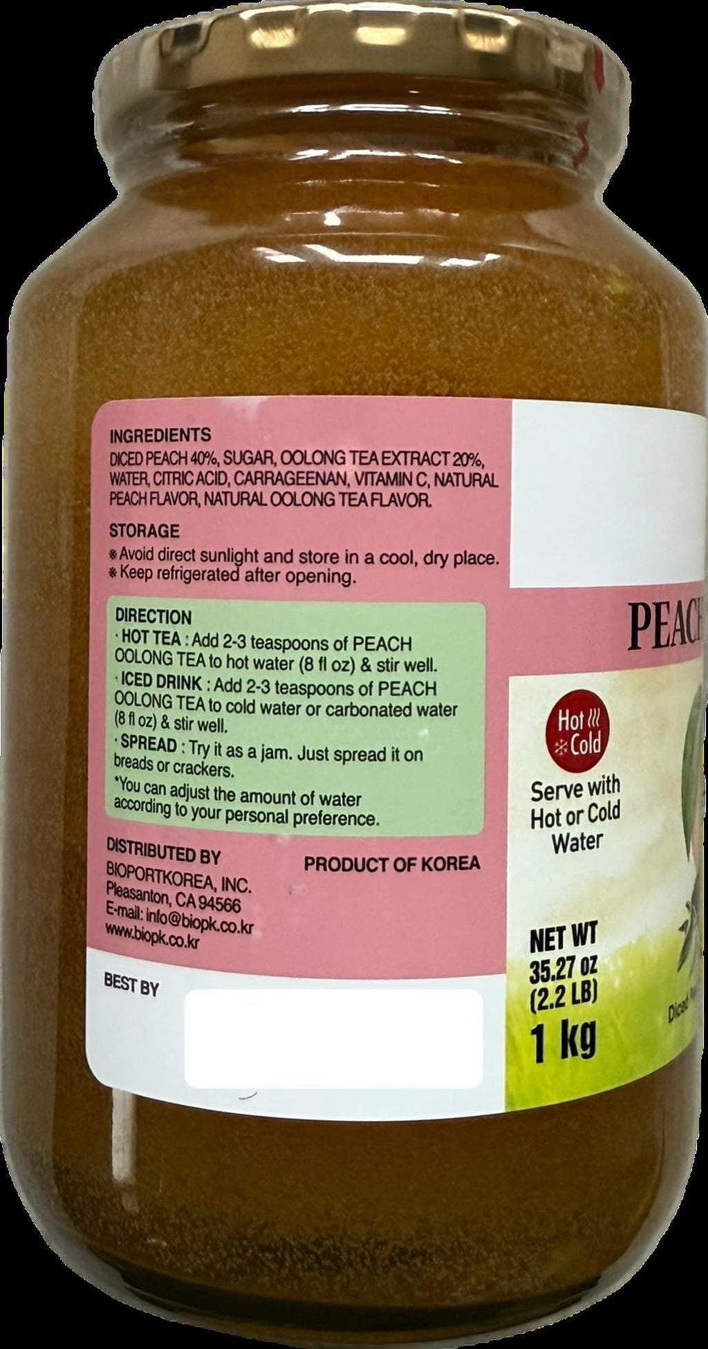 Balance Grow Peach Oolong Tea 2.2 lbs (35.27 OZ)