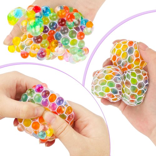 Wsorik 28Pack Stress Relief Balls for Easter Eggs Fillers, Fidget Toy Squeeze Sensory Squishy Balls for Easter Eggs Hunt Easter Basket Stuffers Party Favors Prizes