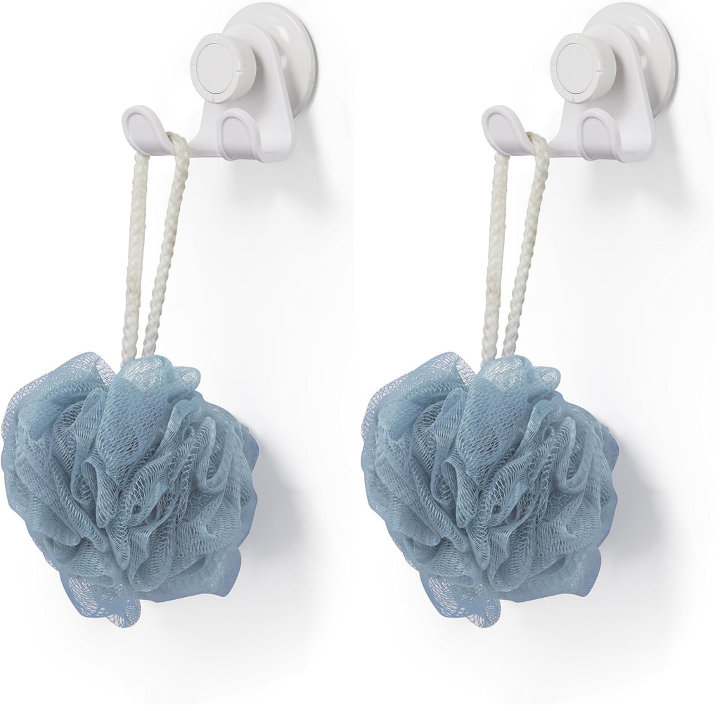 Umbra Flex Shower Storage Accessories with Patented Gel-Lock Technology Suction Cup, 5.8170000000000002 x 7.7469999999999999 x 6.1470000000000002 cm, White (Pack of 2)