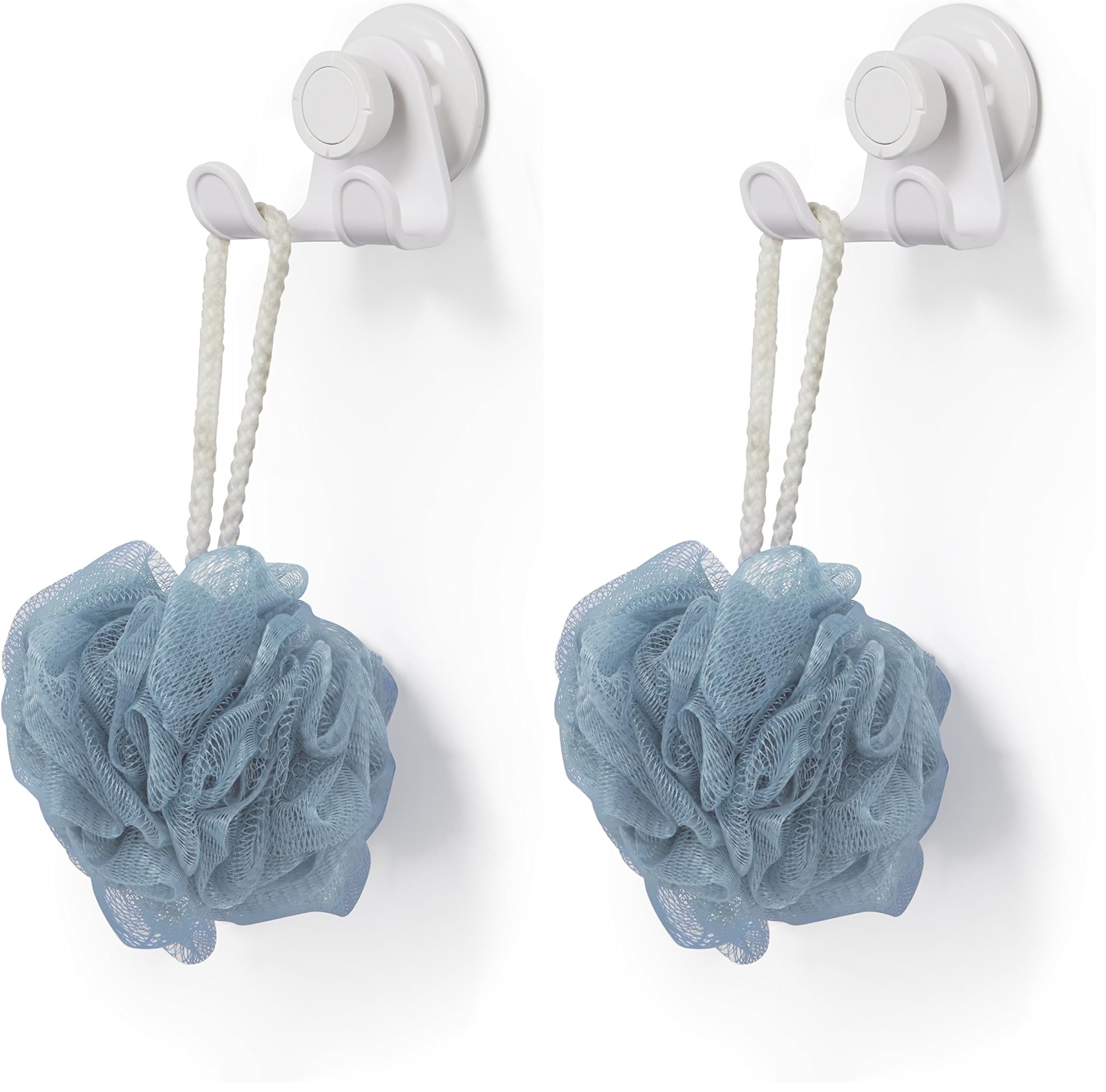 Umbra Flex Shower Storage Accessories with Patented Gel-Lock Technology Suction Cup, 5.8170000000000002 x 7.7469999999999999 x 6.1470000000000002 cm, White (Pack of 2)