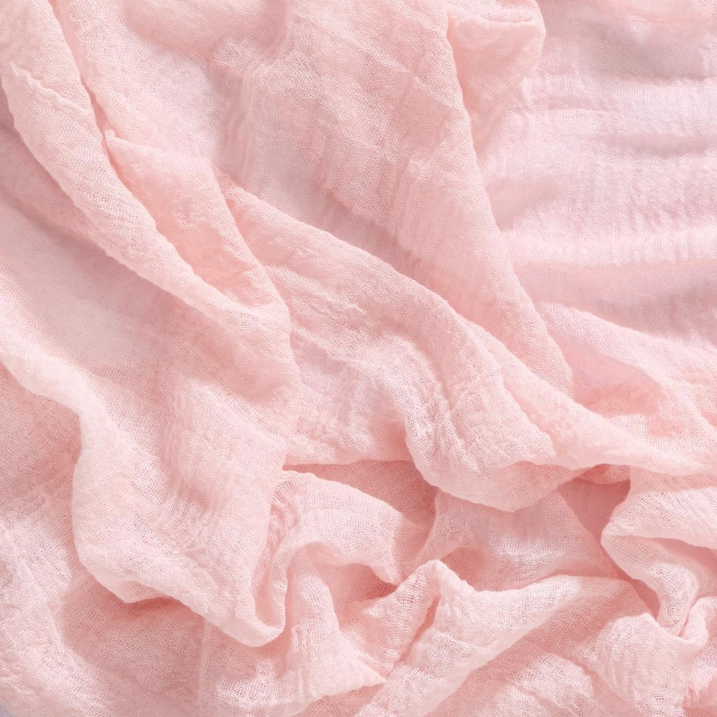 Socomi Pink Gauze Table Runner - 120 Inch Rustic Boho Cheesecloth for Weddings & Events