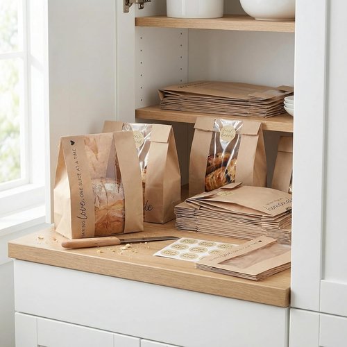 Beautiful Bread Bags - Clear Window Design Keeps Sourdough Fresh & Perfect for Gifting | Ideal Bakery Packaging