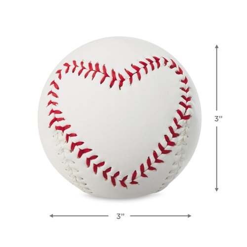 Hallmark Red Heart Baseball (MVP of My Heart) Valentine's Day Gift for Husband, Wife, Boyfriend, Girlfriend