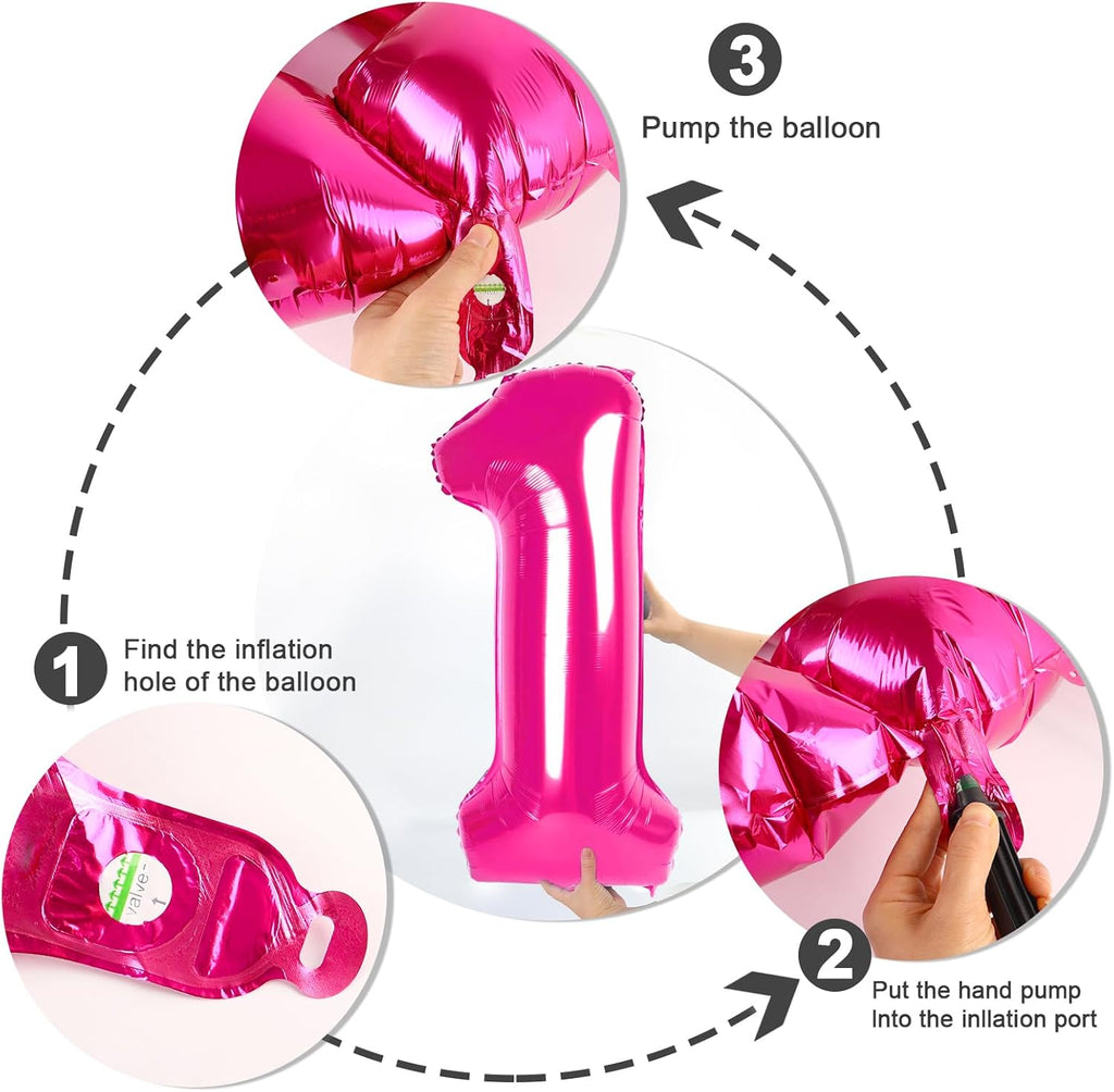 Number 6 Balloon - 40 Inch Hot Pink Birthday Decoration for Boys & Girls | Perfect for 6th Birthday Celebrations