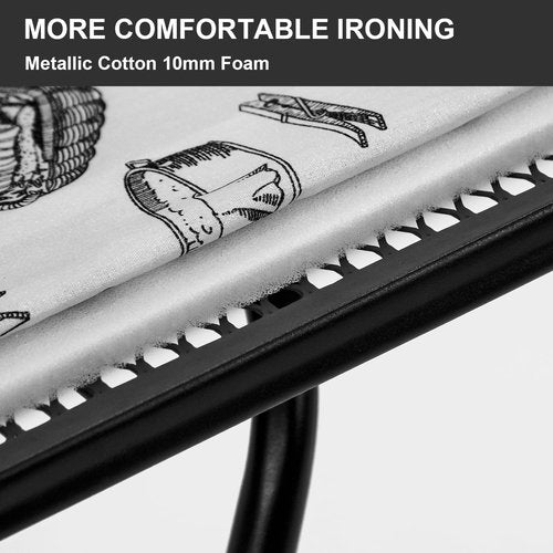 Duwee Ironing Board - Compact 13" x 35" Design with Heat Resistant Cover | Lightweight & Easy to Store