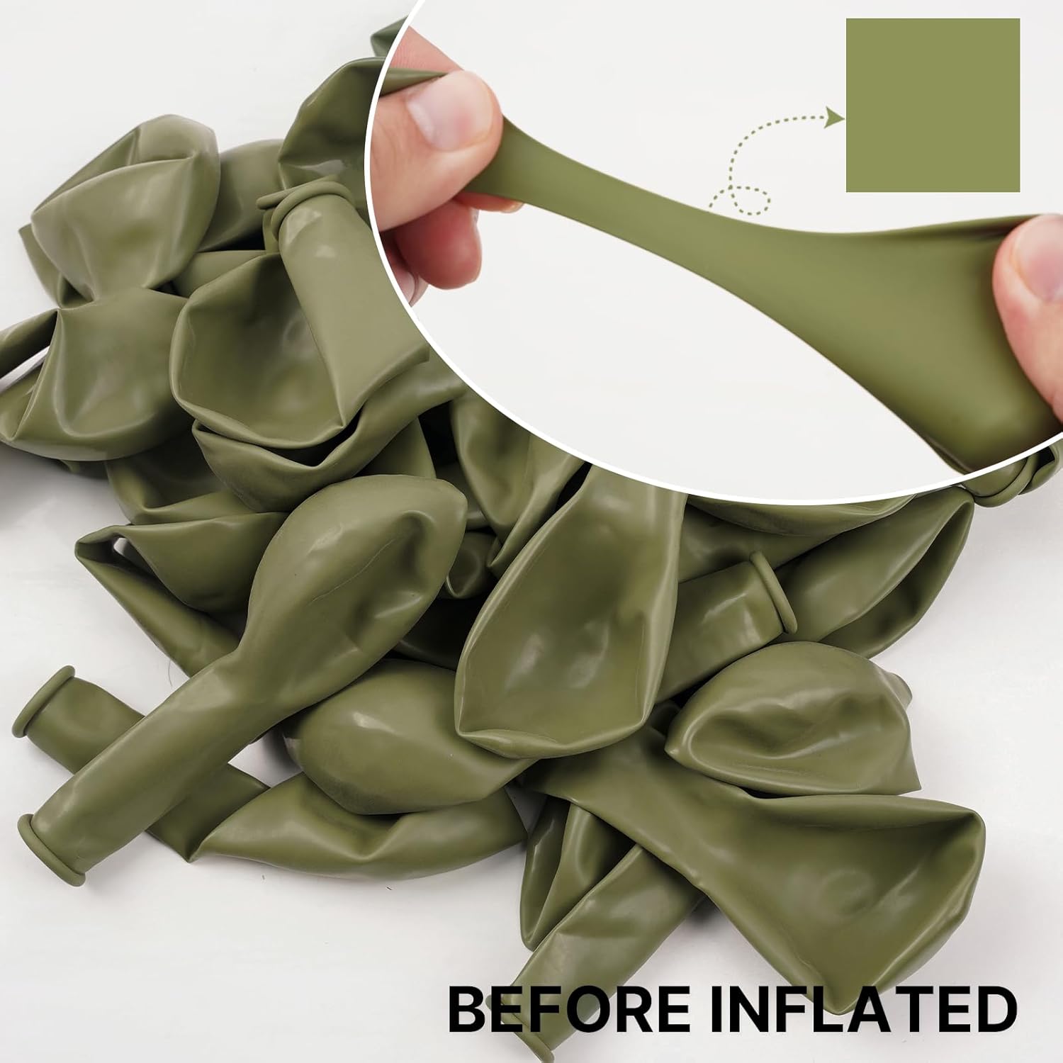 PartyWoo Sage Green Balloons - 127-Piece Latex Balloon Arch Kit for Weddings & Birthdays | Olive Boho Decor