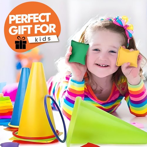 CircleCraft 31 Pcs Ring Toss Game Set - Fun Carnival & Outdoor Activity for Kids and Adults