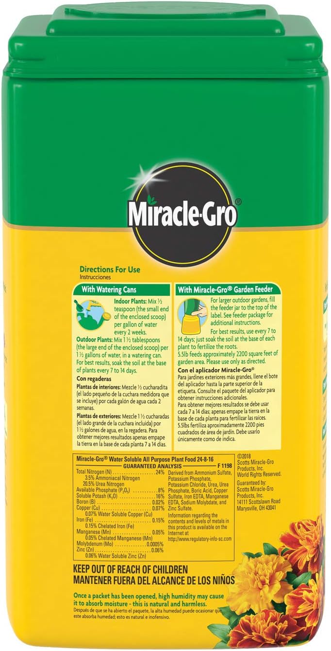 Miracle-Gro All-Purpose Plant Food - Water Soluble Fertilizer for Indoor & Outdoor Plants | 5.5 lbs