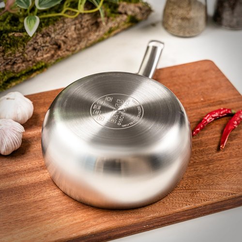 Beviss 18/10 Stainless Steel Saucepan, 1.5 Quart Small Sauce Pan with Clear Glass Lid, 3mm Thickness Heavy Duty Sauce Pot with Stay-Cool Handles, Induction Compatible, Dishwasher Safe & Oven Safe