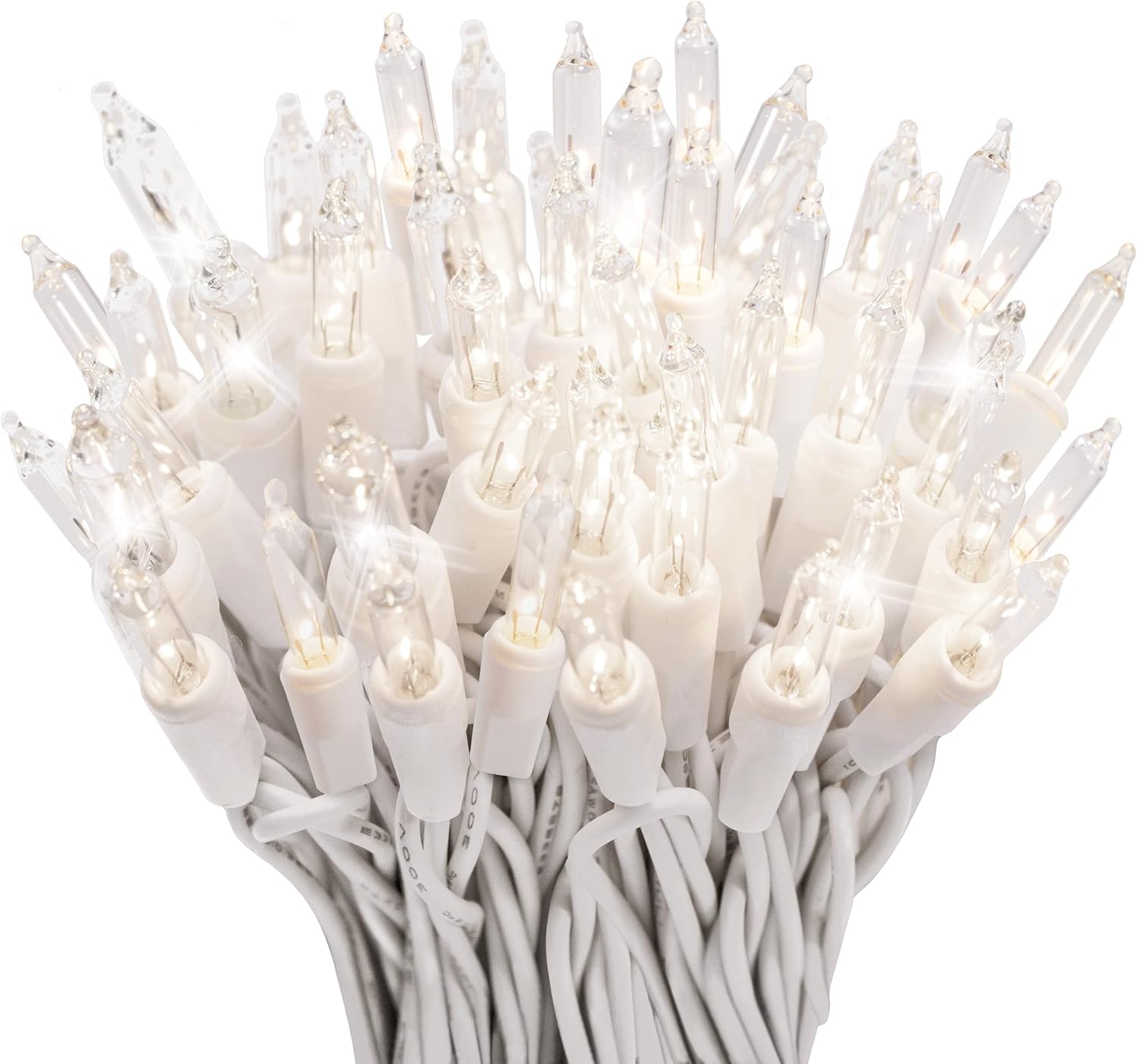 612 Vermont 100 Clear Christmas Twinkle Lights - Indoor/Outdoor Use, Connect Up to 4 Sets, 20.6' Lighted Length