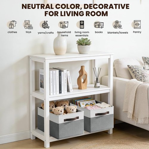 Criusia Closet Organizers - 6 Pack Storage Bins with Handles for Bedroom & Nursery Organization