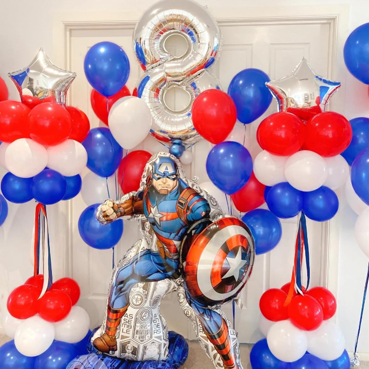 Red White and Blue Latex Balloons - 100 Pack for 4th of July Celebrations & Patriotic Events