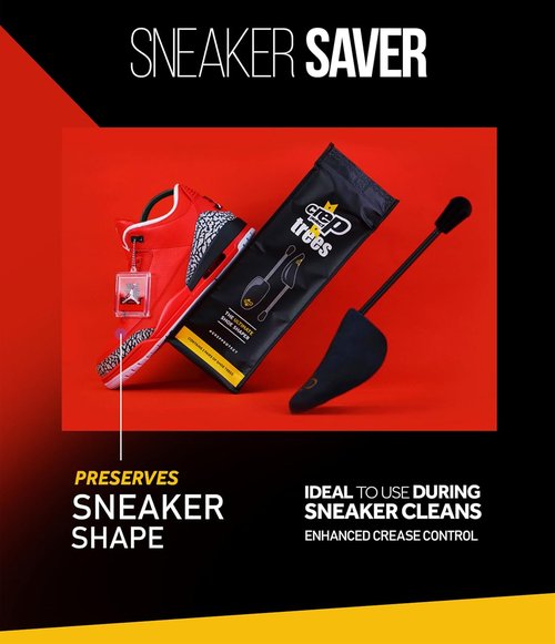 Crep Protect Shoe Shaper Trees - Prevent Creases & Maintain Sneaker Shape | Fits US 6-13 (Black)