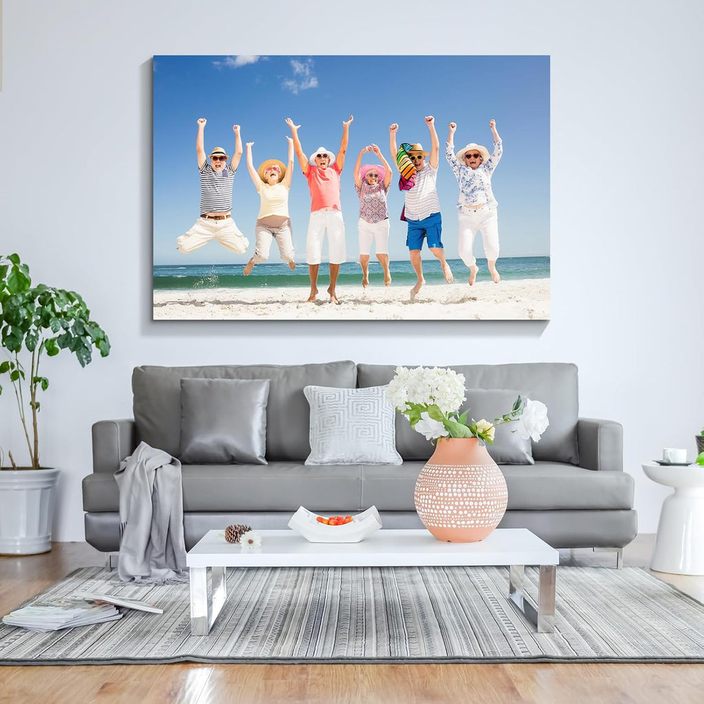 Wewejia Personalized Canvas Print - Custom Photo Wall Art for Bedroom & Living Room | 46x32 Inch