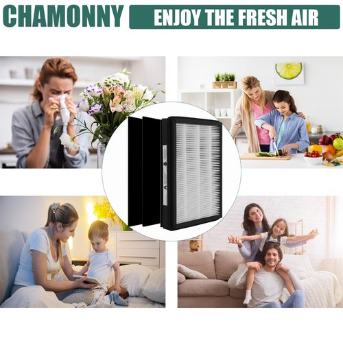 CHAMONNY IAF-H-100A Idylis A Replacement Filter Size A, Compatible with Filtrete FAP-C01-A and IDYLIS AC-2119, IAP-10-100, IAPC-40-140, IAP-10-150 Air Purifier, 2 H13 True HEPA Filters + 4 Pre-filters