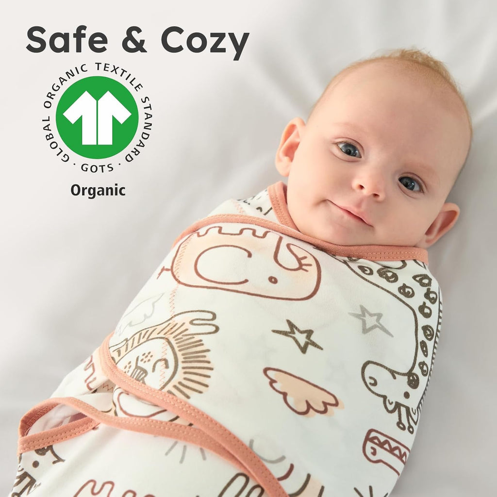 Yoofoss Baby Swaddles - 100% Cotton Adjustable Swaddle Sack | Soft & Breathable for Newborns (0-3 Months, 3 Pack)