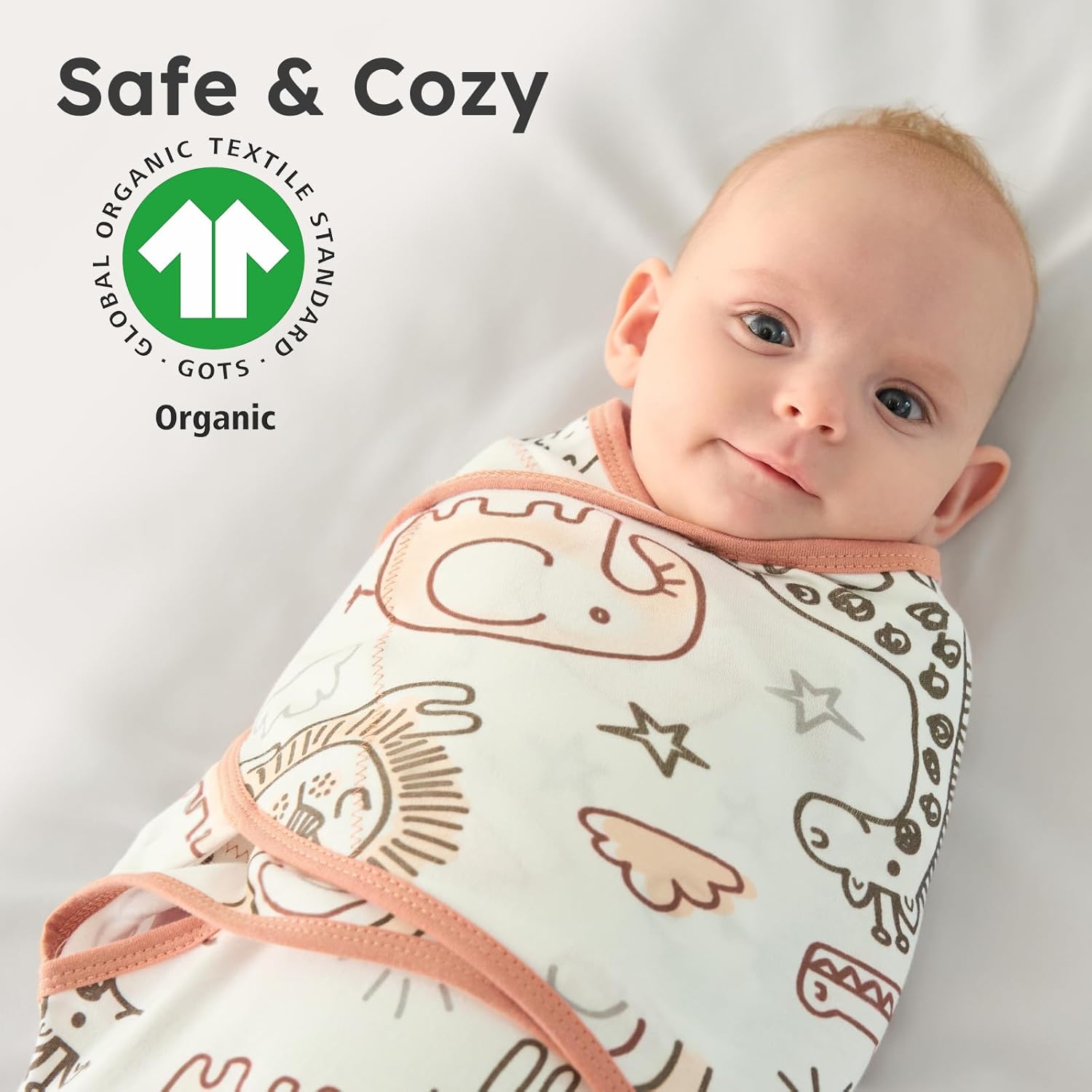 Yoofoss Baby Swaddles - 100% Cotton Adjustable Swaddle Sack | Soft & Breathable for Newborns (0-3 Months, 3 Pack)