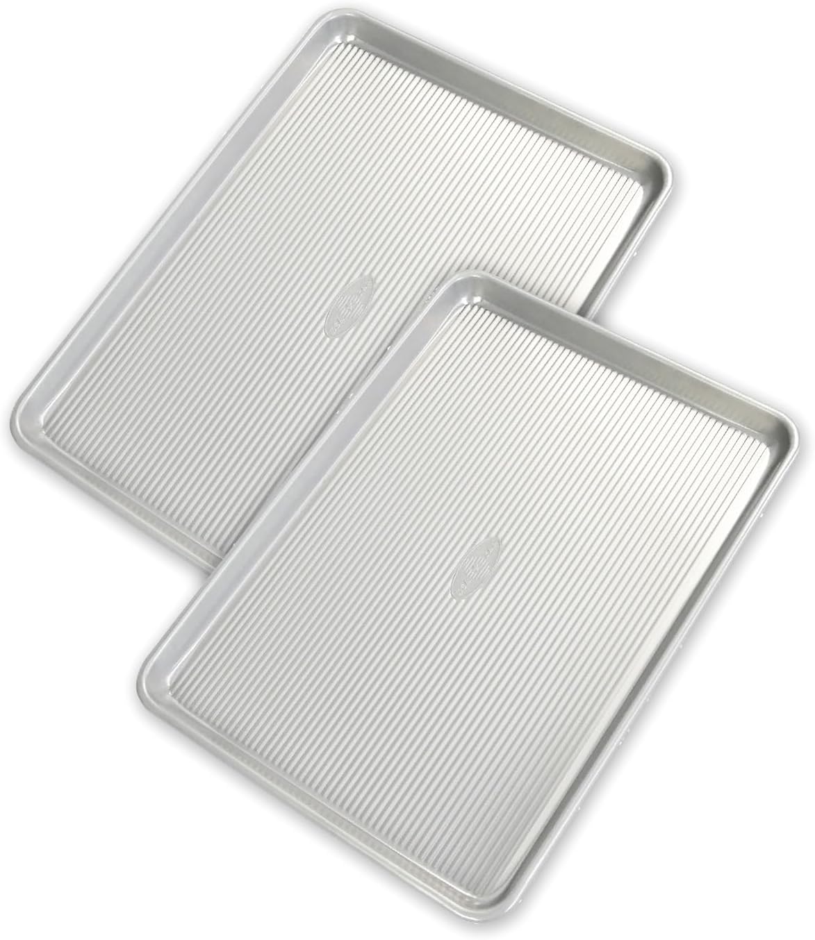 USA Pan Nonstick Aluminum Half Sheet Pan Set - Durable & Versatile Baking Trays, 2-Pack