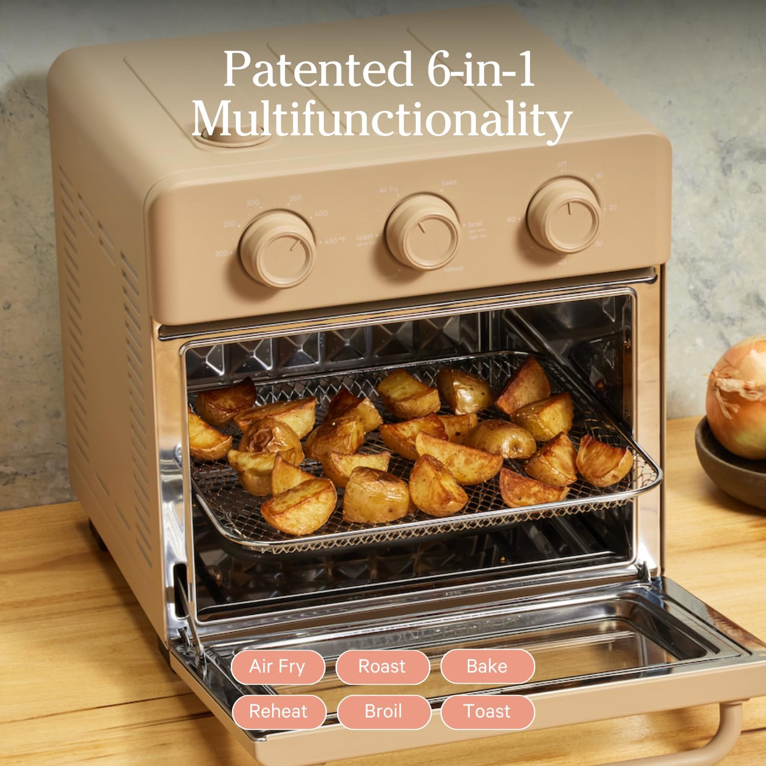 Our Place Wonder Oven Essentials Kit - Extra Air Fryer Basket & Nonstick Bake Pan | Eco-Friendly & Oven Safe
