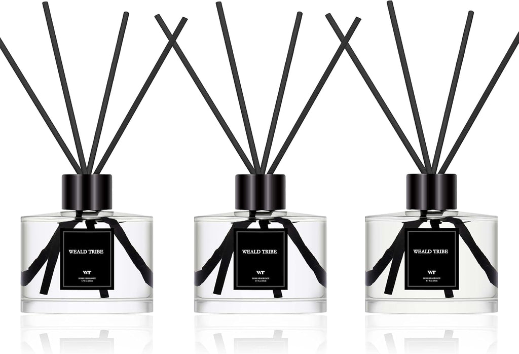 Reed Diffuser Set by [Brand Name] - 3-Pack Air Fresheners | Fresh Linen, Ocean, Eucalyptus & Mint Scents (1.7 fl oz Each)