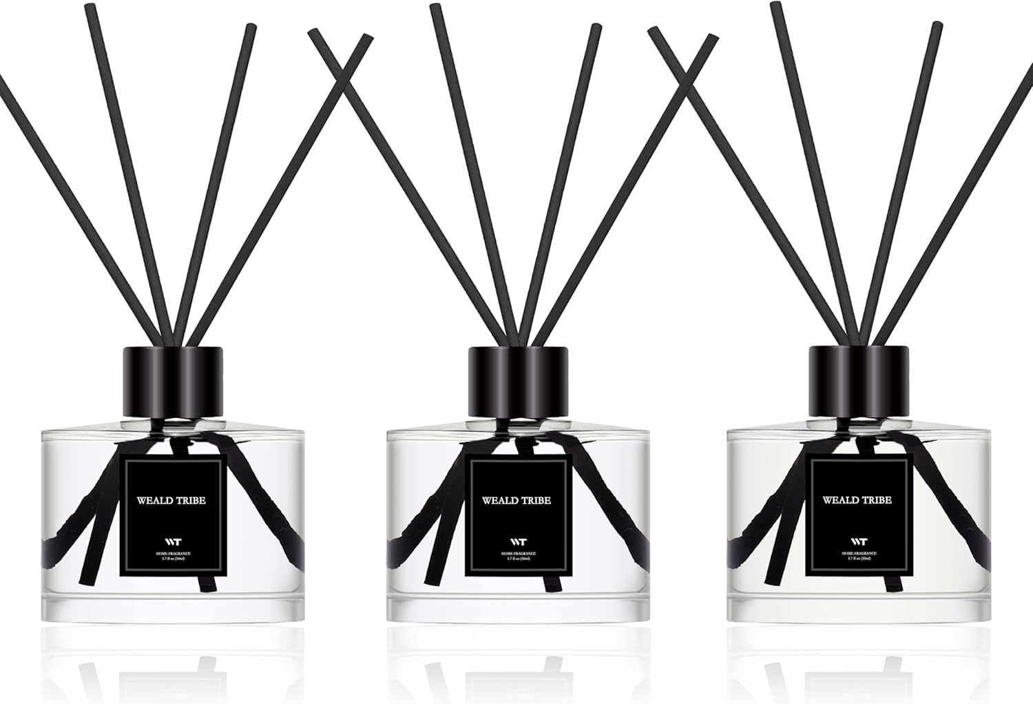 Reed Diffuser Set by [Brand Name] - 3-Pack Air Fresheners | Fresh Linen, Ocean, Eucalyptus & Mint Scents (1.7 fl oz Each)