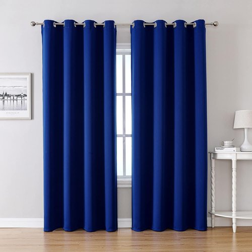 ChrisDowa Blackout Curtains - Thermal Insulated Grommet Panels for Living Room | Royal Blue, 52 x 108 Inch